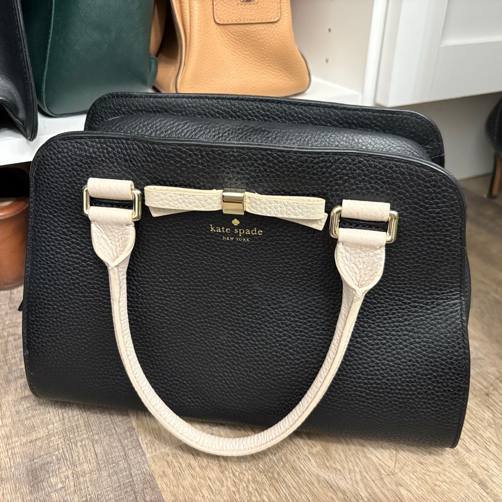 Kate Spade Black and Cream Satchel